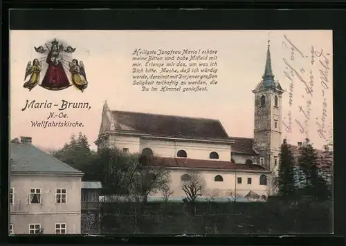 AK Maria-Brunn, Wallfahrtskirche mit Gnadenmutter