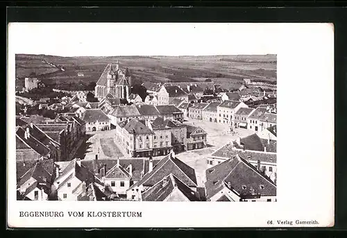 AK Eggenburg, Ortsansicht vom Klosterturm