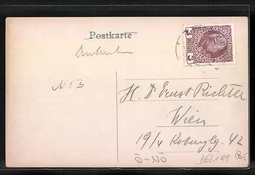 AK Eggenburg, Ortsansicht vom Klosterturm