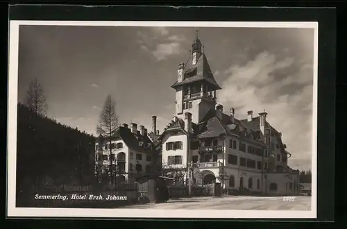AK Semmering, Ansicht des Hotels Erzh. Johann
