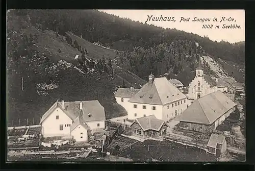 AK Neuhaus /Langau, Blick auf die Dächer des Ortes