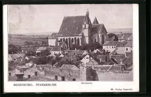 AK Eggenburg, Pfarrkirche, Reckturm
