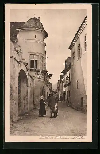 AK Dürnstein /Wachau, Gastwirtschaft mit altem Erker