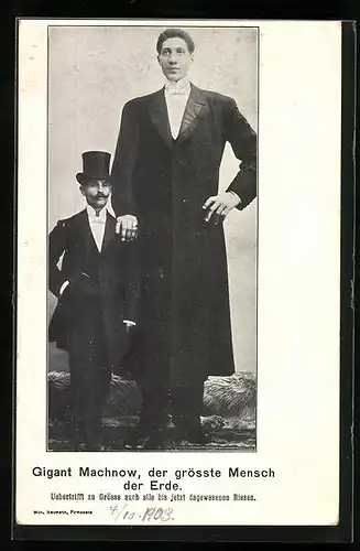 AK Gigant Machnow, der grösste Mensch der Erde