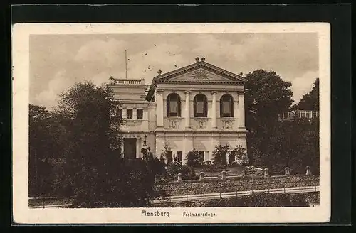 AK Flensburg, Gebäude der Freimaurerloge