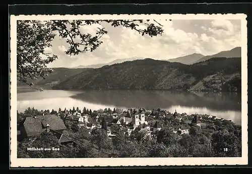 AK Millstatt am See, Ortsansicht aus der Vogelschau