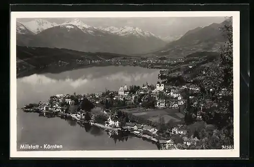 AK Millstatt am See, Ortsansicht aus der Vogelschau