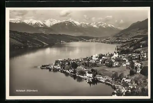 AK Millstatt am See, Gesamtansicht aus der Vogelschau