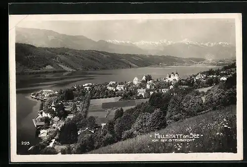 AK Millstatt am See, Ortsansicht von der Steinschicht