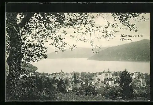 AK Millstatt am See, Ortsansicht aus der Vogelschau
