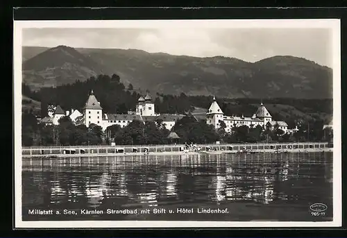 AK Millstatt am See, Kärnten Strandbad und Hotel Lindenhof