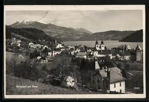 AK Millstatt am See, Teilansicht aus der Vogelschau