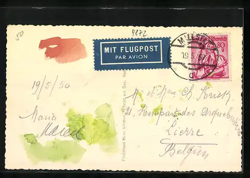 AK Millstatt am See, Totalansicht mit Alpengipfeln