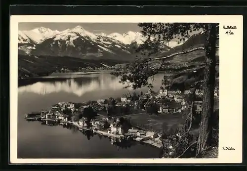 AK Millstatt am See, Gesamtansicht aus der Vogelschau