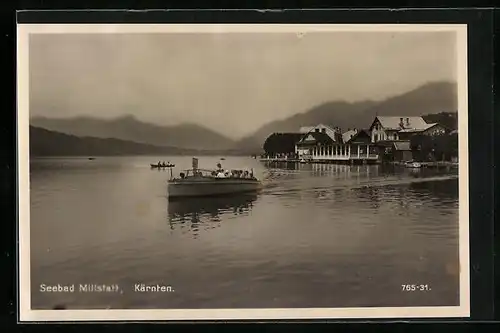 AK Millstatt am See, Seepartie mit Ausflugsboot