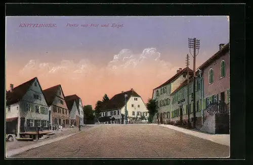 AK Knittlingen, Partie mit Post und Engel