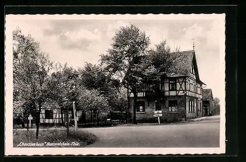 AK Hummelshain /Thür., Gasthaus Chausseehaus, Bes.: Ottomar Polz