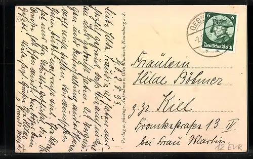 AK Gebesee, Partie an der Mündung der Gera, Rathaus, Mittelgasse