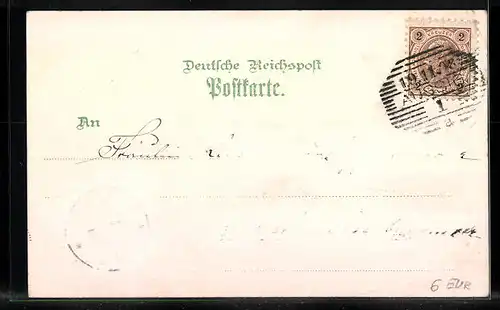 Lithographie Magdeburg, Dom, Kriegerdenkmal, Der Breite Weg