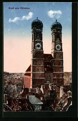 Künstler-AK München, Frauenkirche