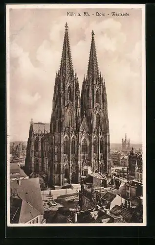 AK Köln, Dom von der Westseite