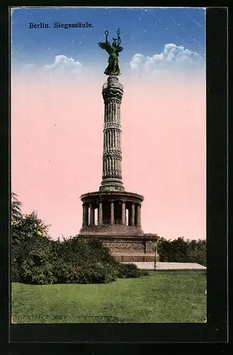 AK Berlin, Siegessäule am Abend