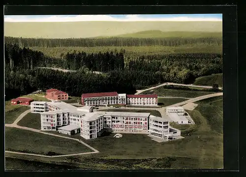 AK Donaueschingen /Schwarzwald, Sanatorium Sonnhalde aus der Vogelschau