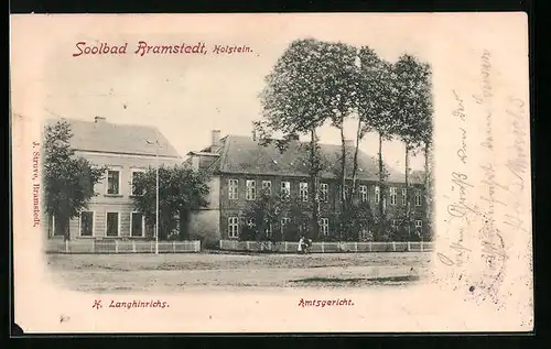 AK Soolbad Bramstedt /Holst., Amtsgericht, Ansicht von der Strasse aus