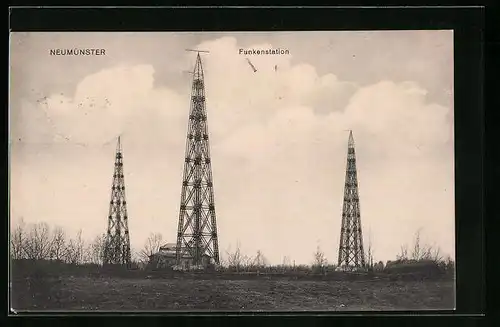 AK Neumünster, Sendetürme der Funkenstation