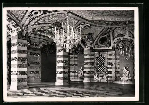 Foto-AK Deutscher Kunstverlag, Nr. 47 a: Potsdam, Neues Palais, Muschelsaal