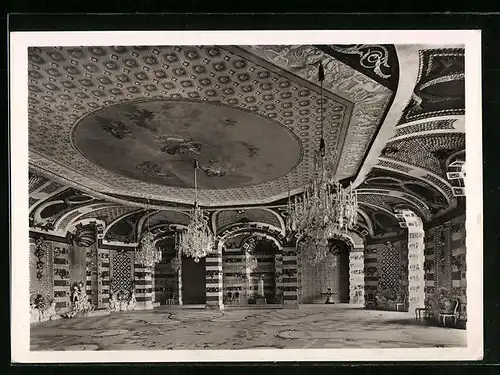 Foto-AK Deutscher Kunstverlag, Nr. 47: Potsdam, Neues Palais, Muschelsaal