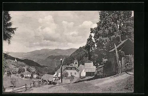 AK Longomòs dal Renòn, Ortsansicht aus der Vogelschau