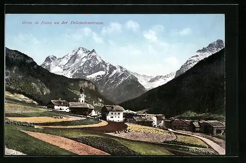 AK Gries, Ortsansicht mit Kirche