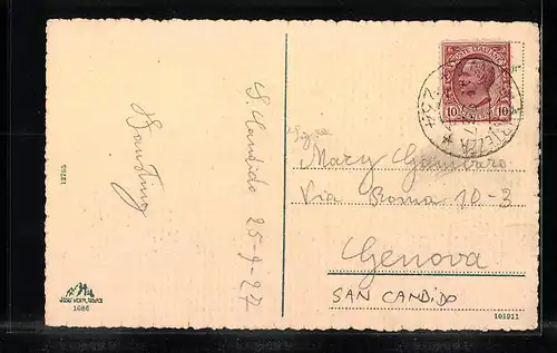 AK San Candido, Ortspartie mit Kirche