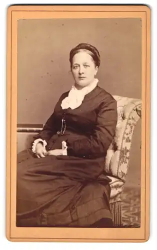 Fotografie Gustav Schultze, Naumburg, Lindenstr. 4, Portrait bildschöne junge Frau im eleganten Kleid