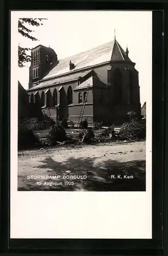 AK Borculo, R. K. Kerk, Stormramp, 10 Augustus 1925, Unwetter