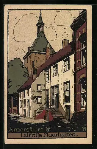 Steindruck-AK Amersfoort, Latijntje Muurhuizen