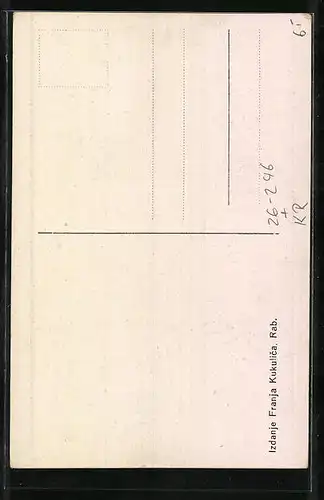 Künstler-AK Edo v. Handel-Mazzetti: Otok Rab, Ortspartie