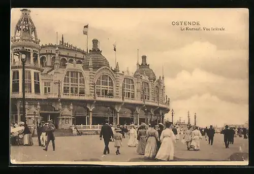 AK Ostende, Le Kursaal, Vue latérale