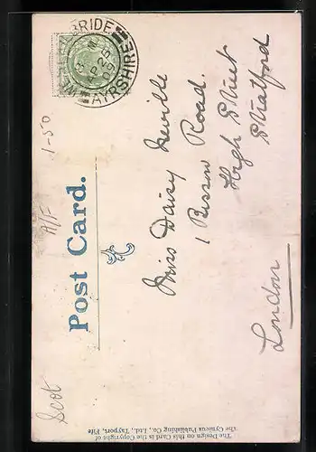 Künstler-AK Cynicus: Ältere Damen sitzen wartend auf einer Bank, Waiting for the Mails at Seamill