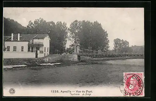 AK Aywaille, Vue du Pont