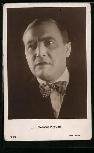 AK Schauspieler Werner Krauss in einer Bühnenrolle