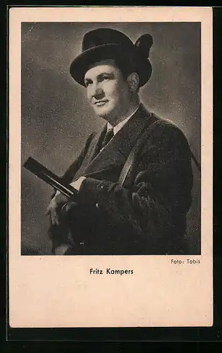 AK Schauspieler Fritz Kampers in der Rolle eines Jägers mit Gewehr