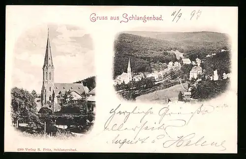 AK Schlangenbad, Kirche, Gesamtansicht