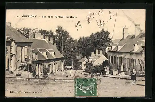 AK Guérigny, Rue de la Fontaine les Bains