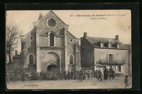AK Chantenay-St-Imbert, l'Eglise, Sortie de Messe