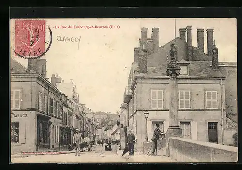 AK Clamecy, la Rue du Faubourg-de-Beuvron