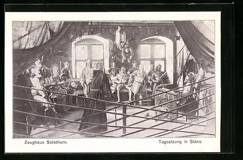 AK Stans, Zeughaus Solothurn, Ritter bei einer Tagsatzung