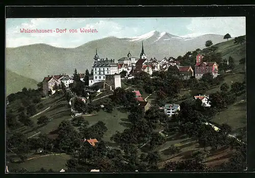 AK Walzenhausen, Dorfansicht von Westen