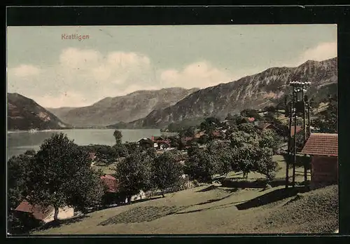 AK Krattigen, Teilansicht mit Bergen